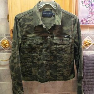 Calvin Klein Camo jean jacket size Medium